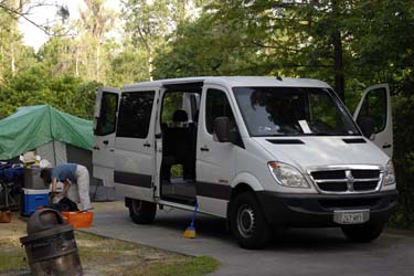 Dodge Sprinter at campsite